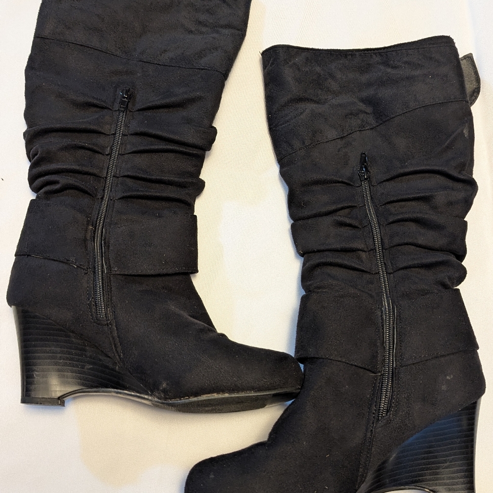 Black Women's Wedge Boots